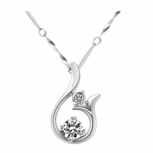 NEW!! LUXURY-STERLING 925 SILVER MERMAID TAIL PENDANT NECKLACE FOR WOMEN