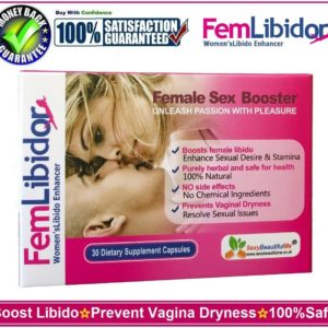 30FemLibidor Female Sex Capsules-Boosts Stamina Libido,Multi Orgasm,Anti-Dryness