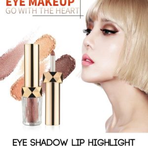 Vopro 2in1 Waterproof Shining Eyeshadow&Lipstick Long-Lasting Double Use Glitter