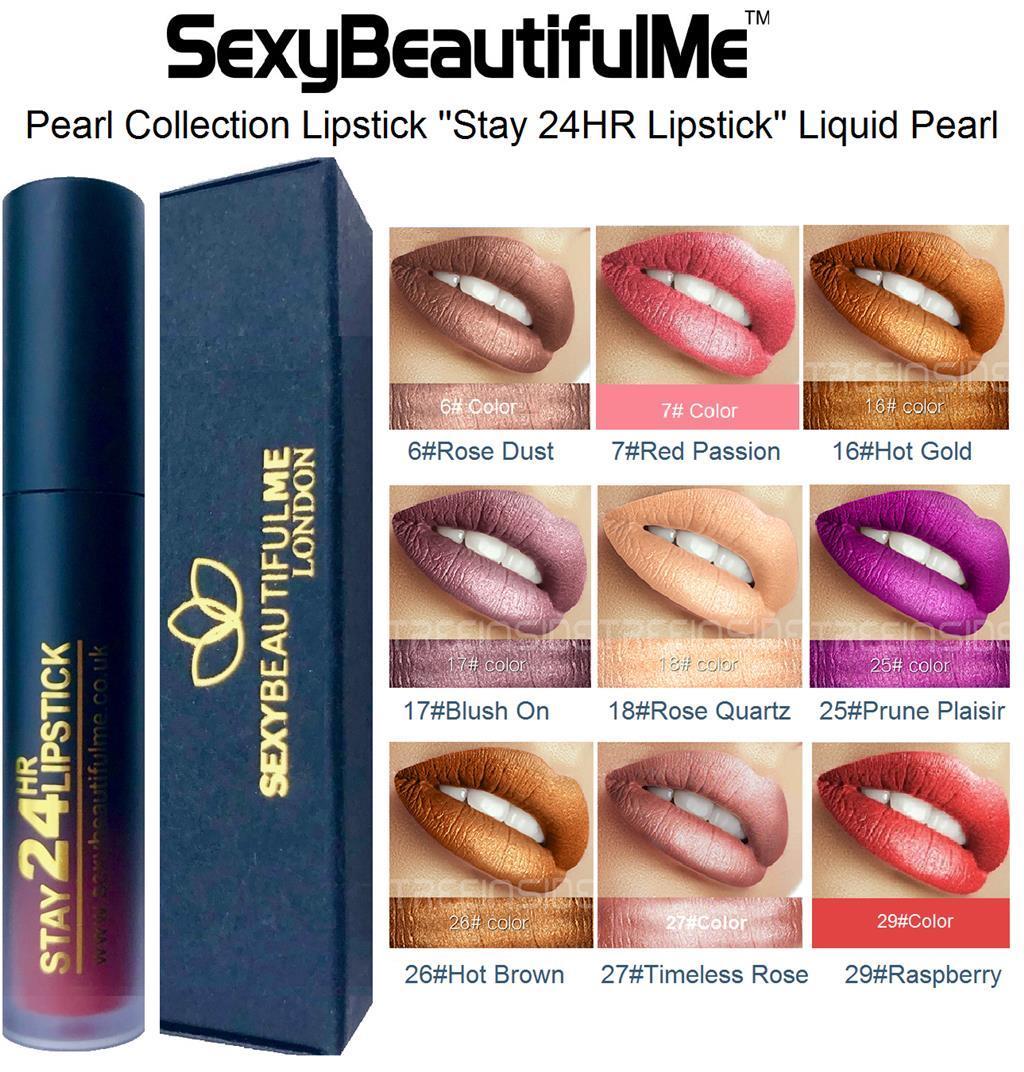 SexyBeautifulMe®Pearl Lipstick Liquid-Stay 24HR Lipstick-Long Lasting Waterproof