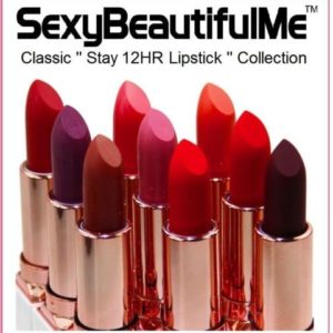 SexyBeautifulMe® Classic Lipstick-Stay 12HR Lipstick-Long Lasting Waterproof