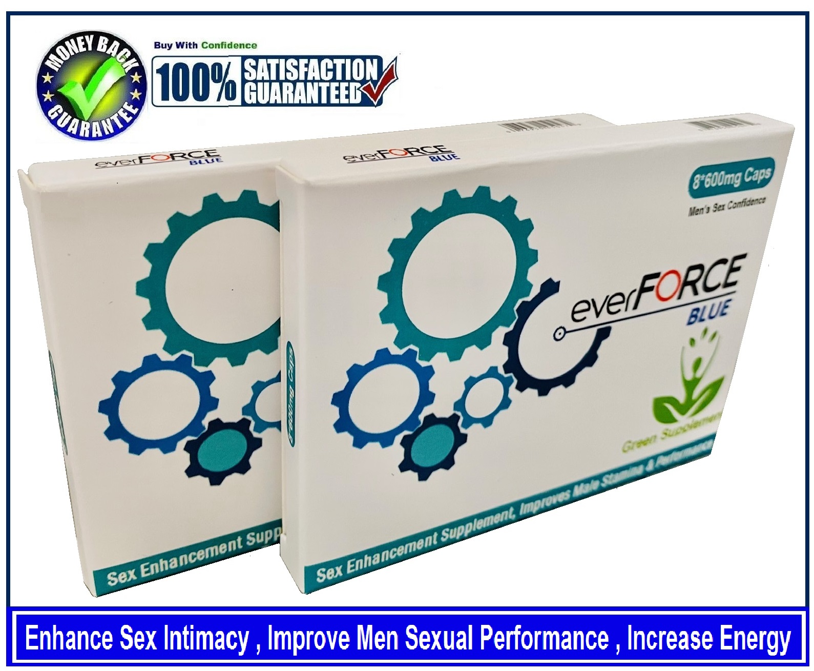 2Box ”EverForce” SEX CAPS/PILL FOR MEN-HARDER , STRONGER & LONGER SEX