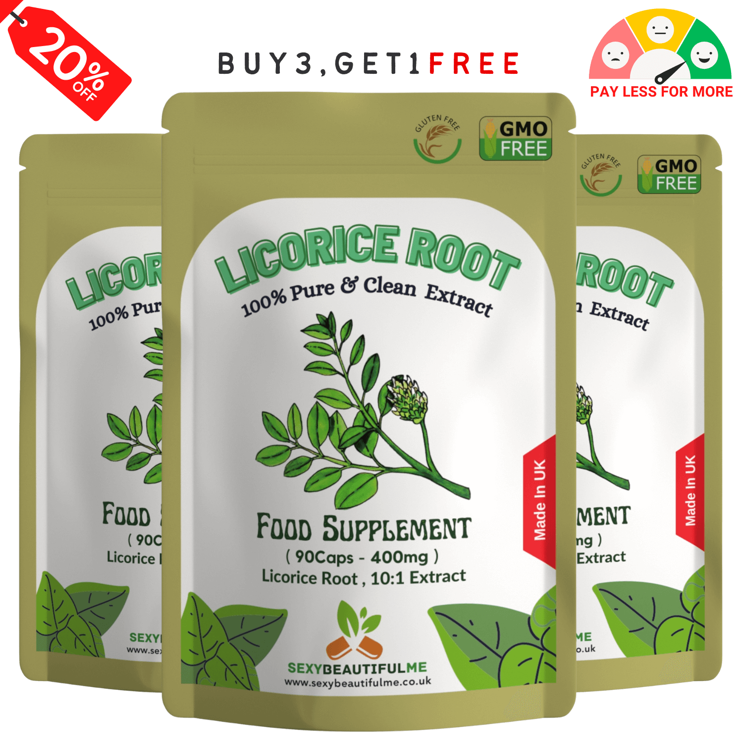 Licorice Root Extract Capsules 4000mg-Vegan Capsules – Digestion System Support